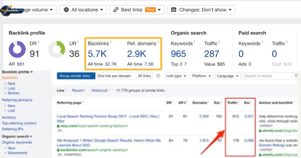 What Is a Live Backlink on Ahrefs